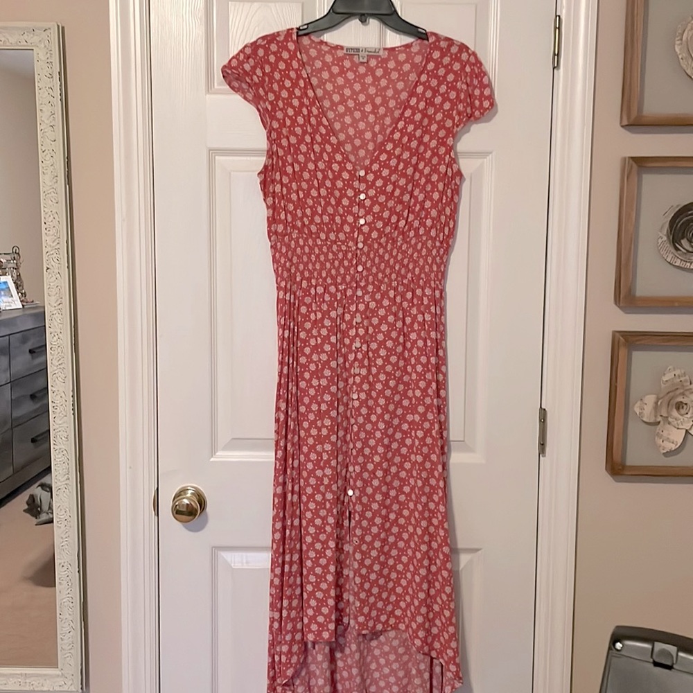 Coral Floral Sundress